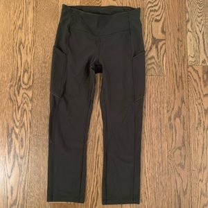 Lululemon Cropped Olive Green Leggings